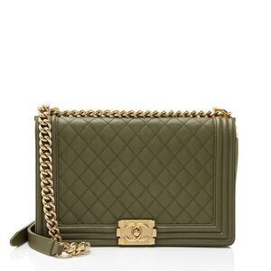 Chanel Caviar Leather New Medium Boy Bag